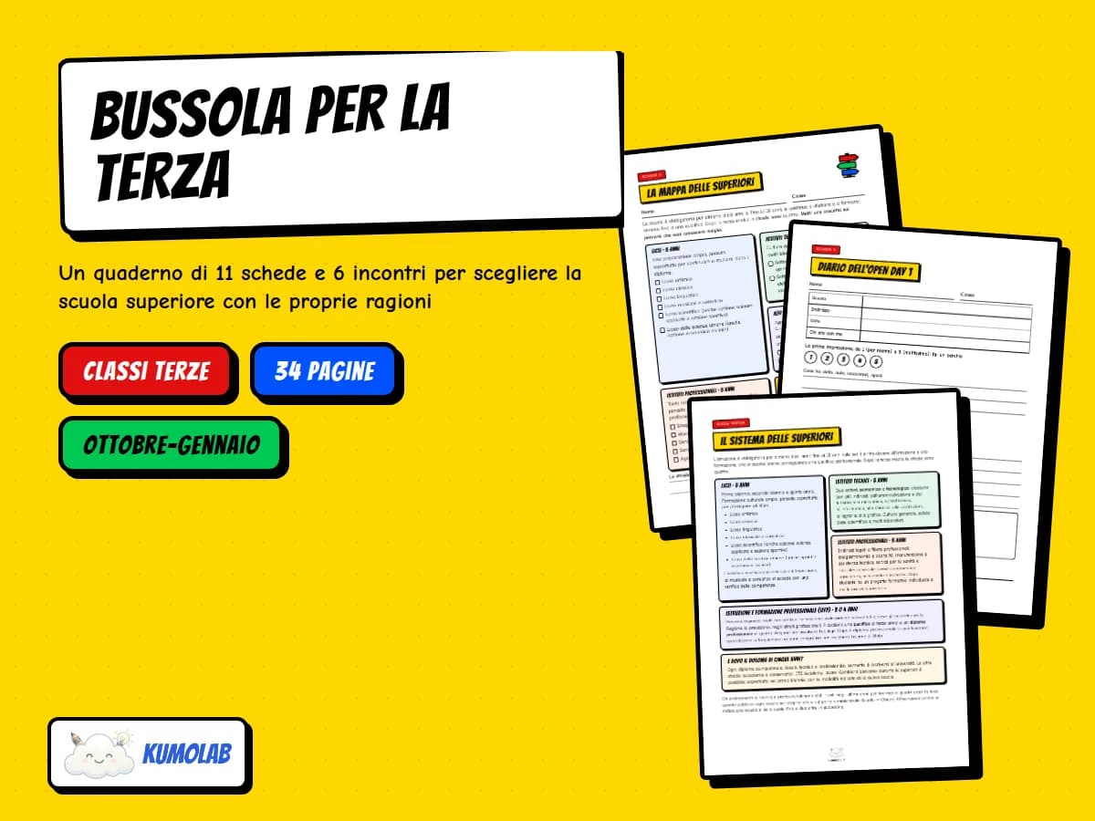 Kit Orientamento «Bussola per la Terza» — anteprima 1 di 5