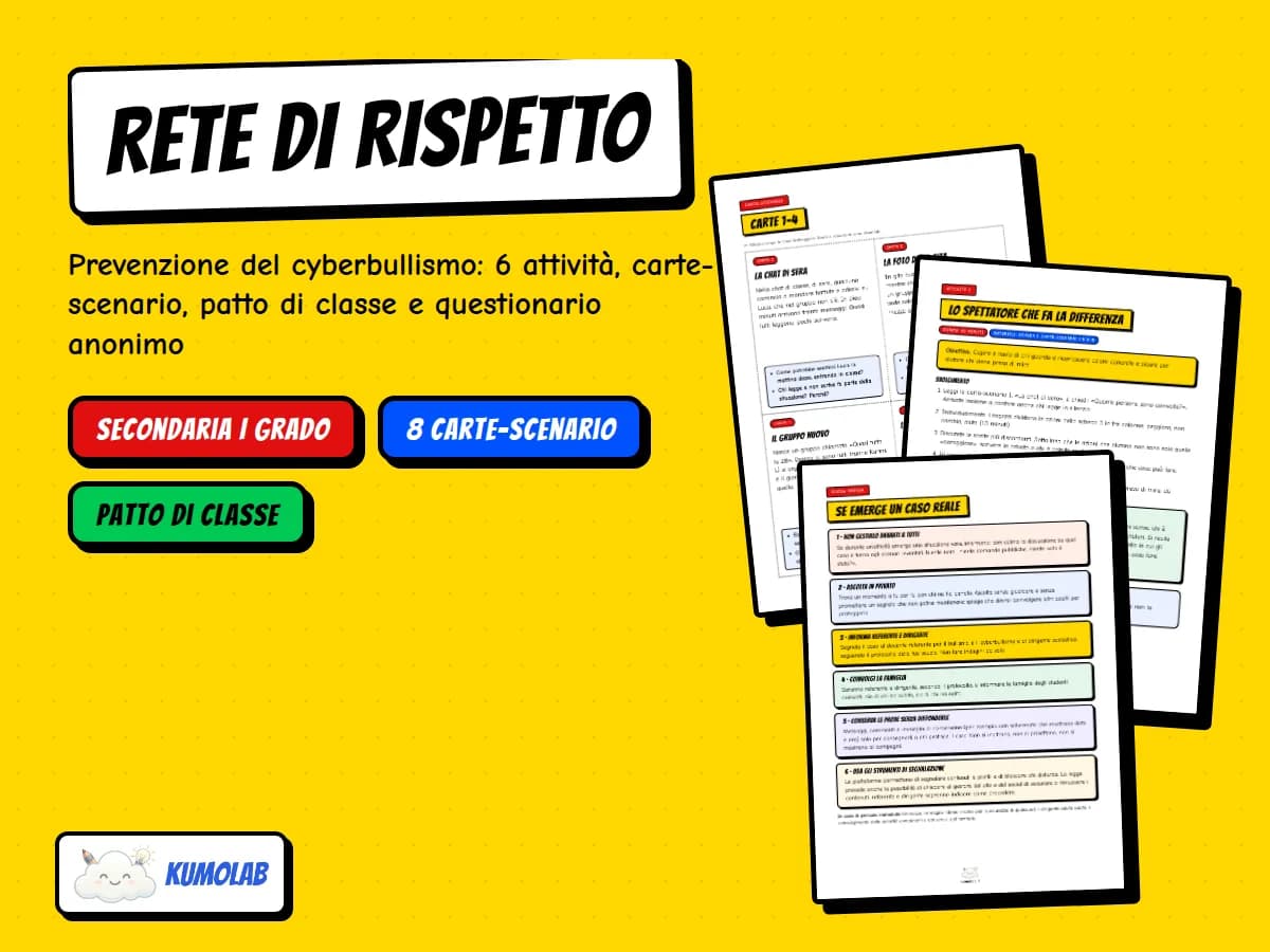 Kit Prevenzione Cyberbullismo «Rete di Rispetto» — anteprima 1 di 5