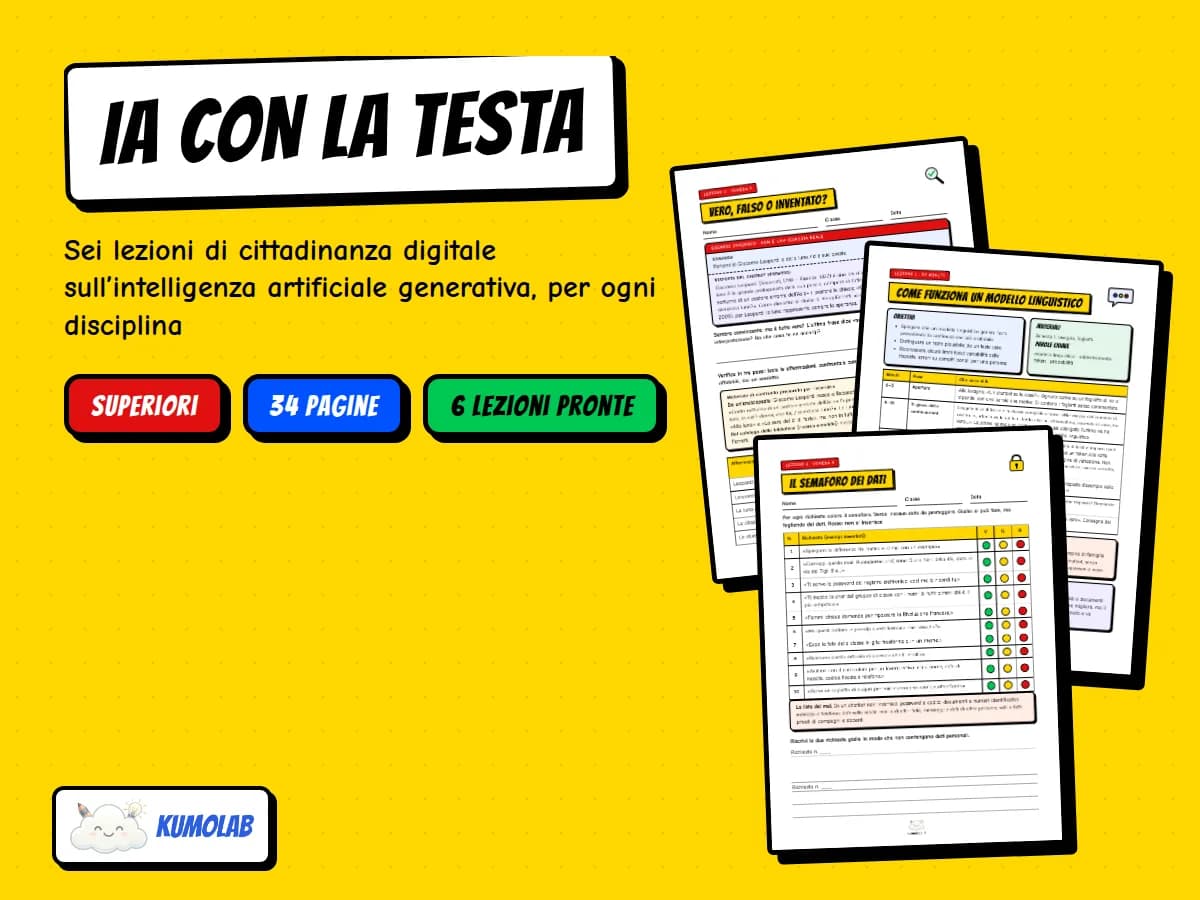 Kit Cittadinanza Digitale «IA con la Testa» — anteprima 1 di 5