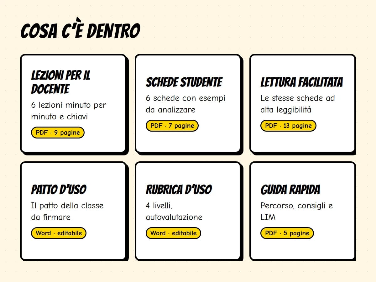Kit Cittadinanza Digitale «IA con la Testa» — anteprima 2 di 5